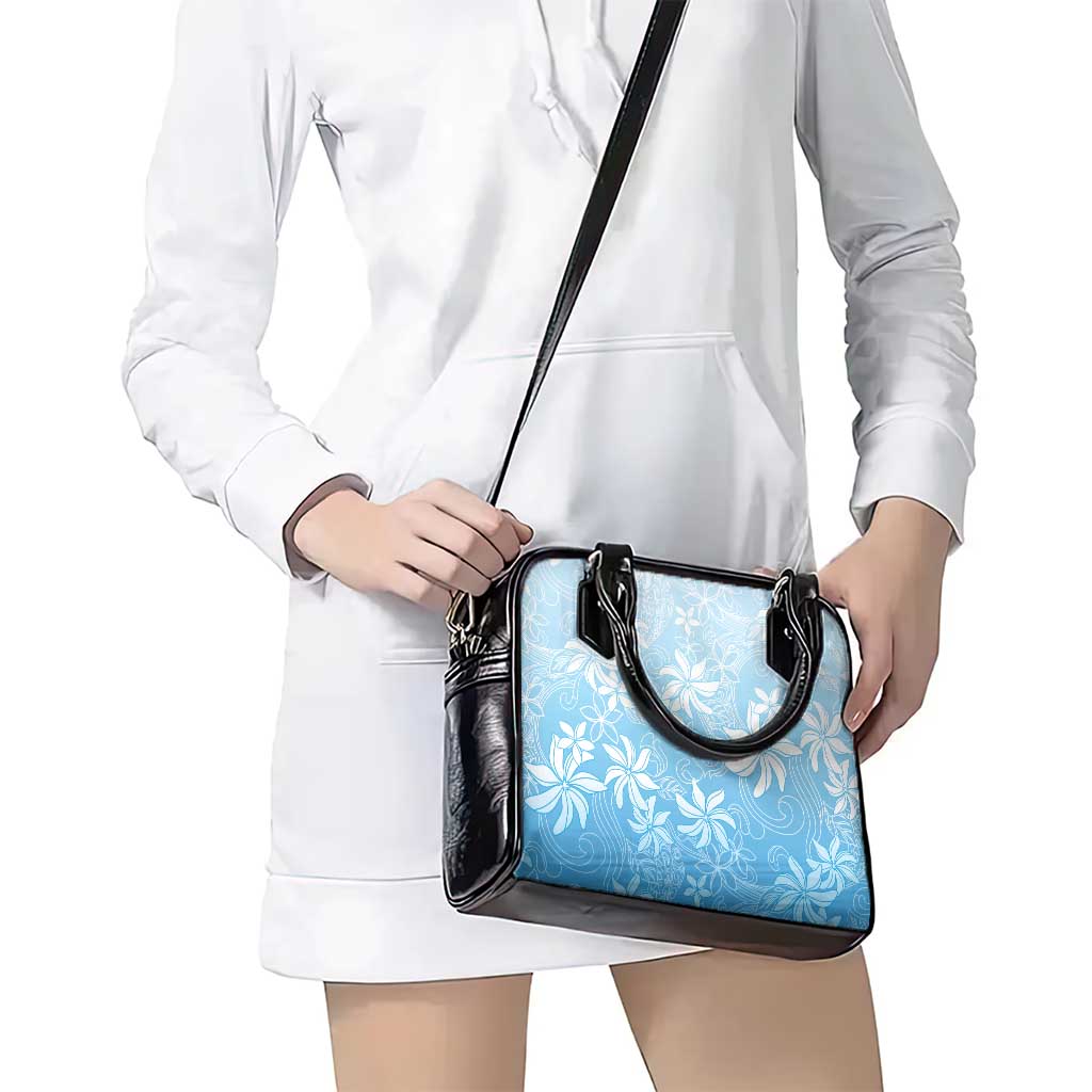 Tiare Tahiti Shoulder Handbag Blue Polynesia Motifs LT05 - Polynesian Pride