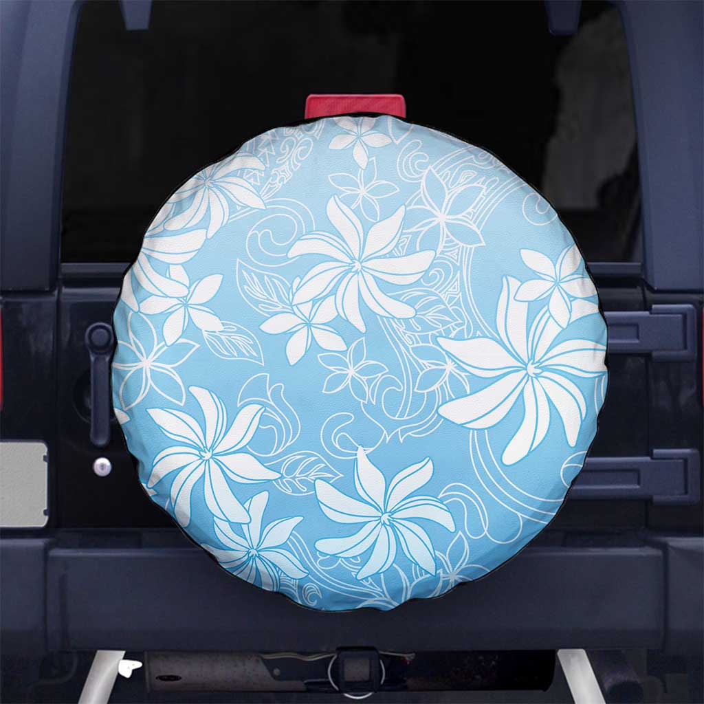 Tiare Tahiti Spare Tire Cover Blue Polynesia Motifs LT05 No hole Blue - Polynesian Pride