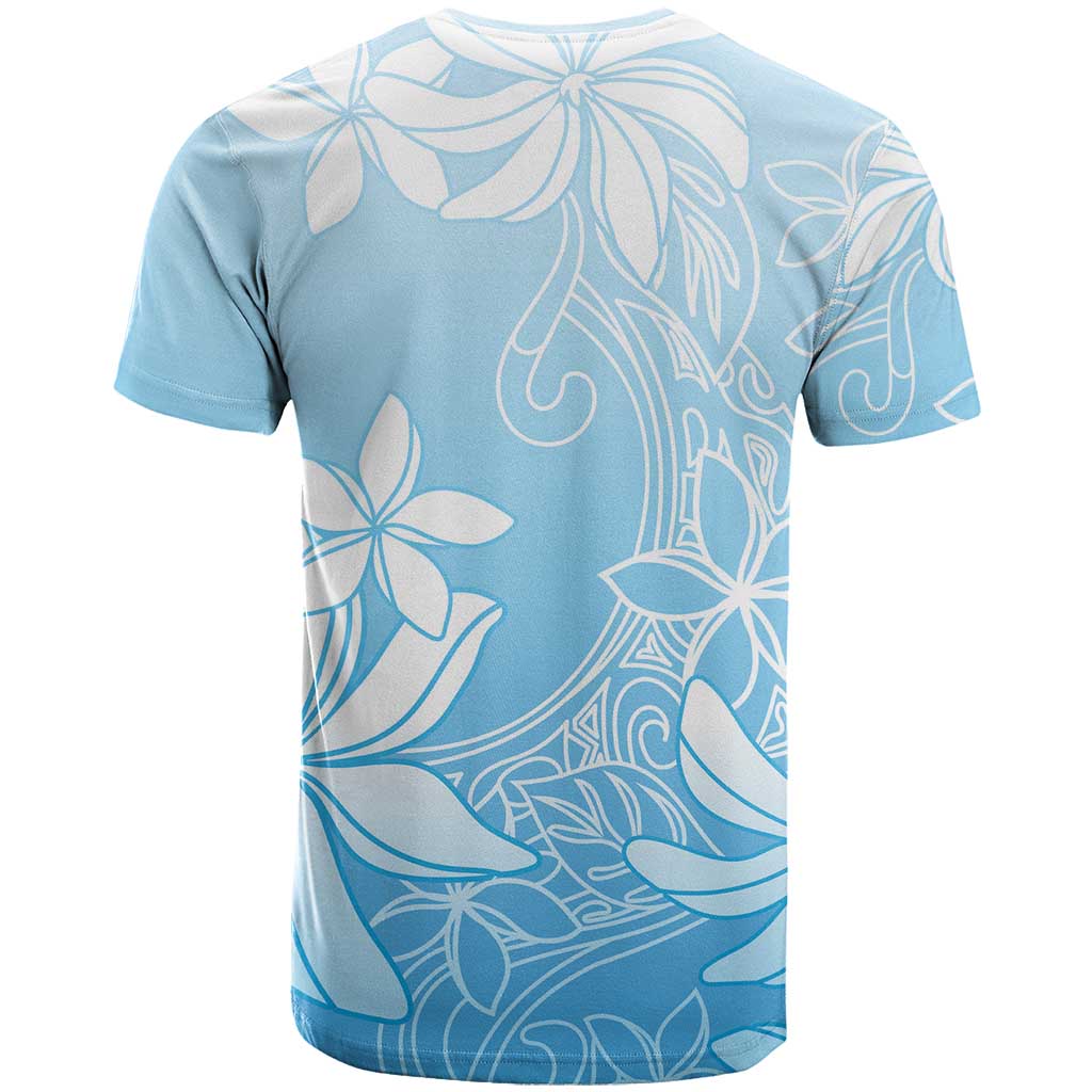 Tiare Tahiti T Shirt Blue Polynesia Motifs - Polynesian Pride