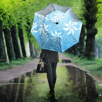 Tiare Tahiti Umbrella Blue Polynesia Motifs - Polynesian Pride