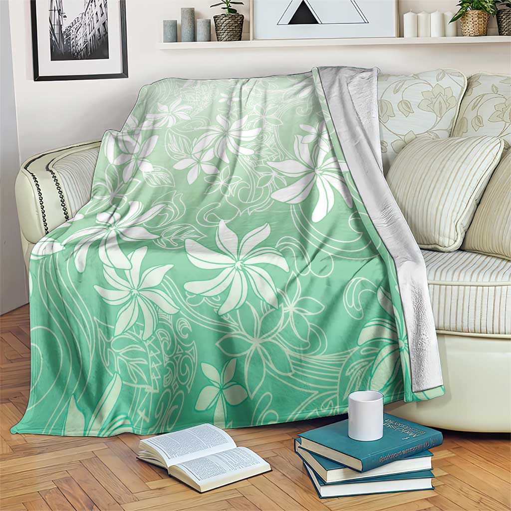 Tiare Tahiti Blanket Matcha Polynesia Motifs - Polynesian Pride