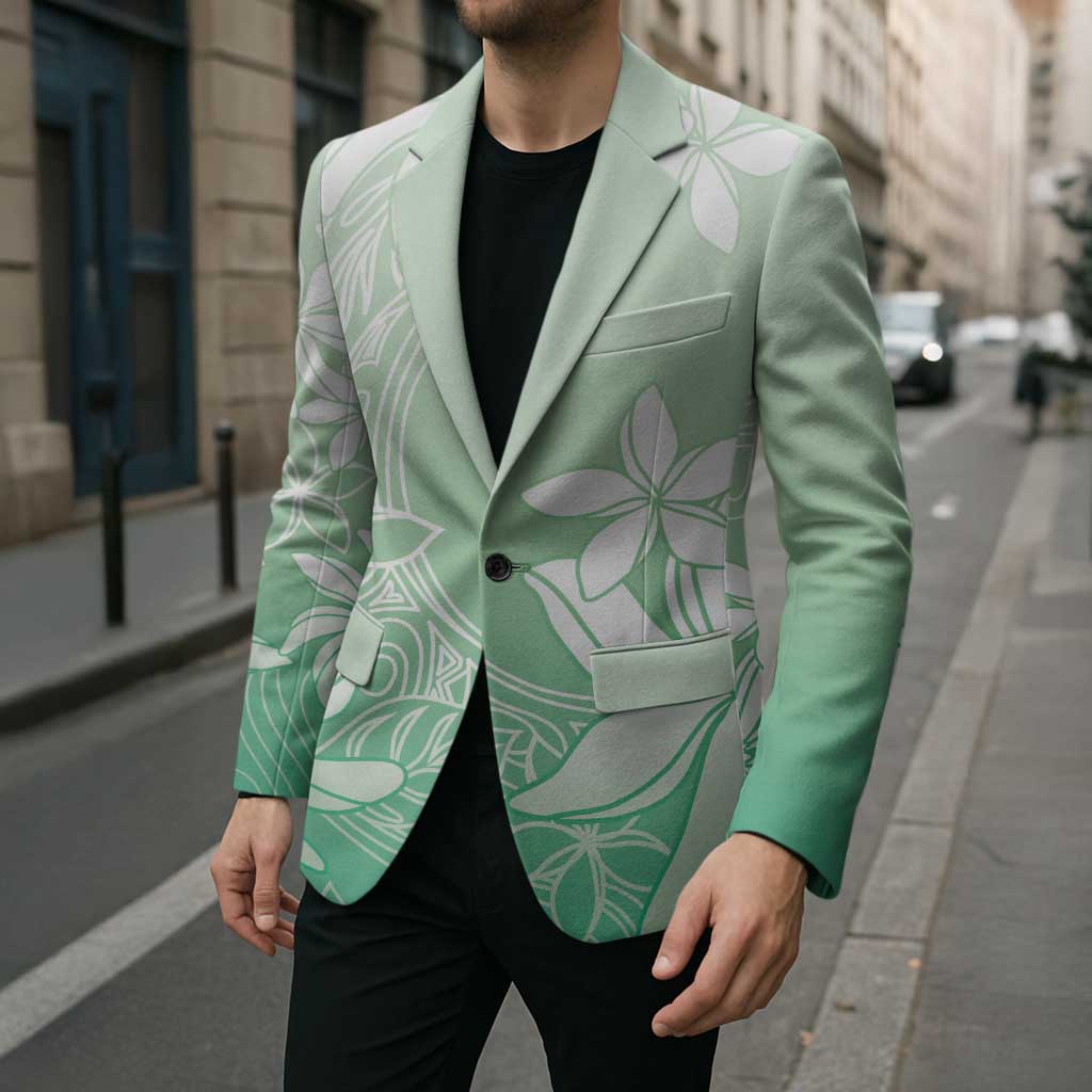 Tiare Tahiti Blazer Matcha Polynesia Motifs - Polynesian Pride