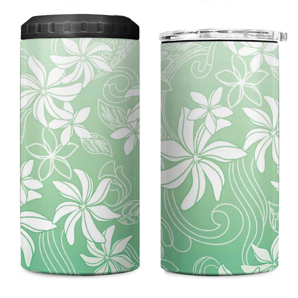 Tiare Tahiti 4 in 1 Can Cooler Tumbler Matcha Polynesia Motifs LT05 One Size: 16 oz Green - Polynesian Pride