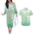 Tiare Tahiti Couples Matching Off The Shoulder Long Sleeve Dress and Hawaiian Shirt Matcha Polynesia Motifs - Polynesian Pride