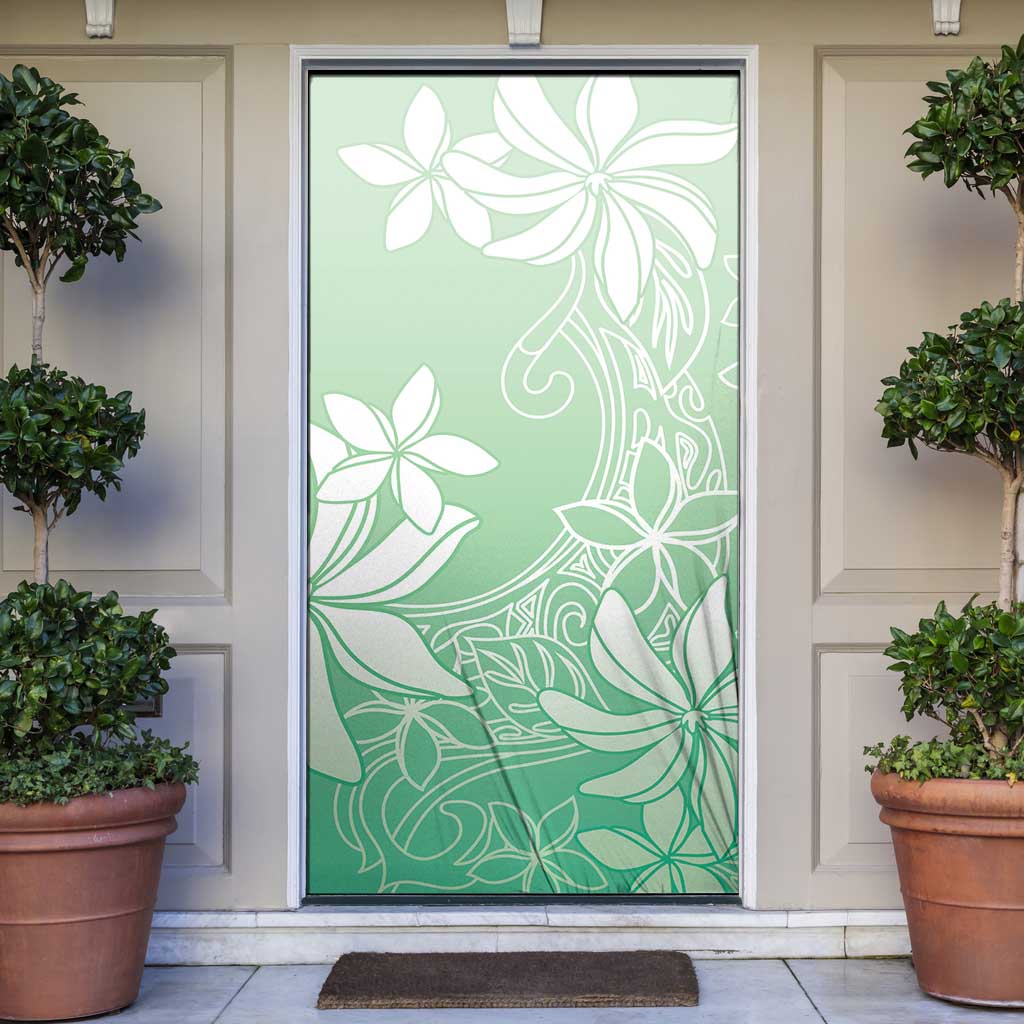 Tiare Tahiti Door Cover Matcha Polynesia Motifs - Polynesian Pride