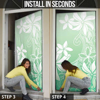 Tiare Tahiti Door Cover Matcha Polynesia Motifs - Polynesian Pride