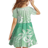 Tiare Tahiti Family Matching Long Sleeve Bodycon Dress and Hawaiian Shirt Matcha Polynesia Motifs - Polynesian Pride