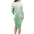 Tiare Tahiti Family Matching Long Sleeve Bodycon Dress and Hawaiian Shirt Matcha Polynesia Motifs - Polynesian Pride