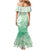 Tiare Tahiti Family Matching Mermaid Dress and Hawaiian Shirt Matcha Polynesia Motifs - Polynesian Pride