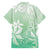 Tiare Tahiti Family Matching Off Shoulder Short Dress and Hawaiian Shirt Matcha Polynesia Motifs - Polynesian Pride