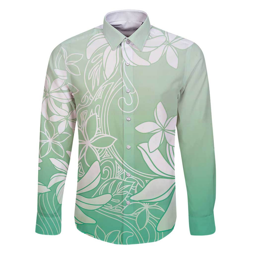 Tiare Tahiti Family Matching Off Shoulder Short Dress and Hawaiian Shirt Matcha Polynesia Motifs - Polynesian Pride