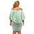 Tiare Tahiti Family Matching Off Shoulder Short Dress and Hawaiian Shirt Matcha Polynesia Motifs - Polynesian Pride