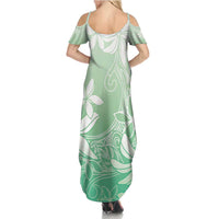 Tiare Tahiti Family Matching Summer Maxi Dress and Hawaiian Shirt Matcha Polynesia Motifs - Polynesian Pride