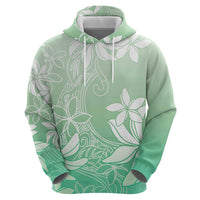 Tiare Tahiti Hoodie Matcha Polynesia Motifs - Polynesian Pride
