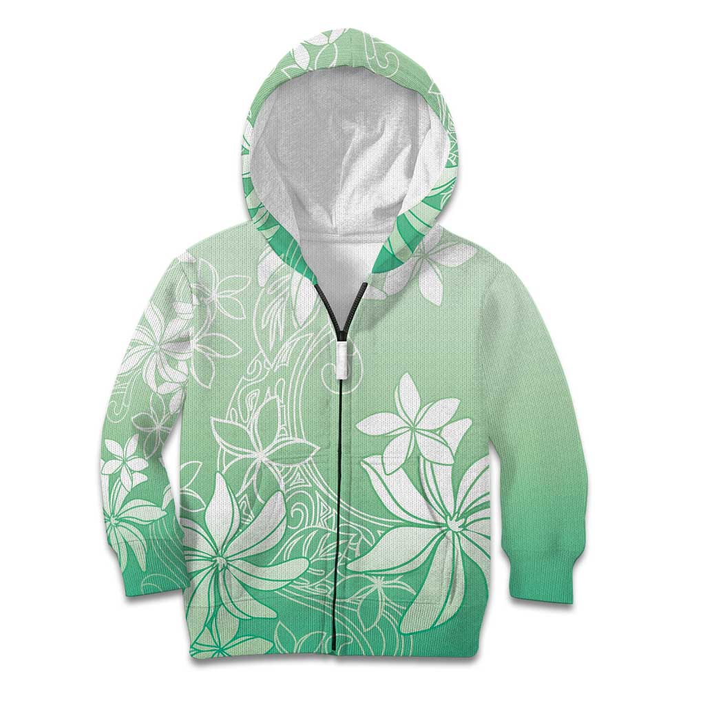 Tiare Tahiti Kid Hoodie Matcha Polynesia Motifs - Polynesian Pride