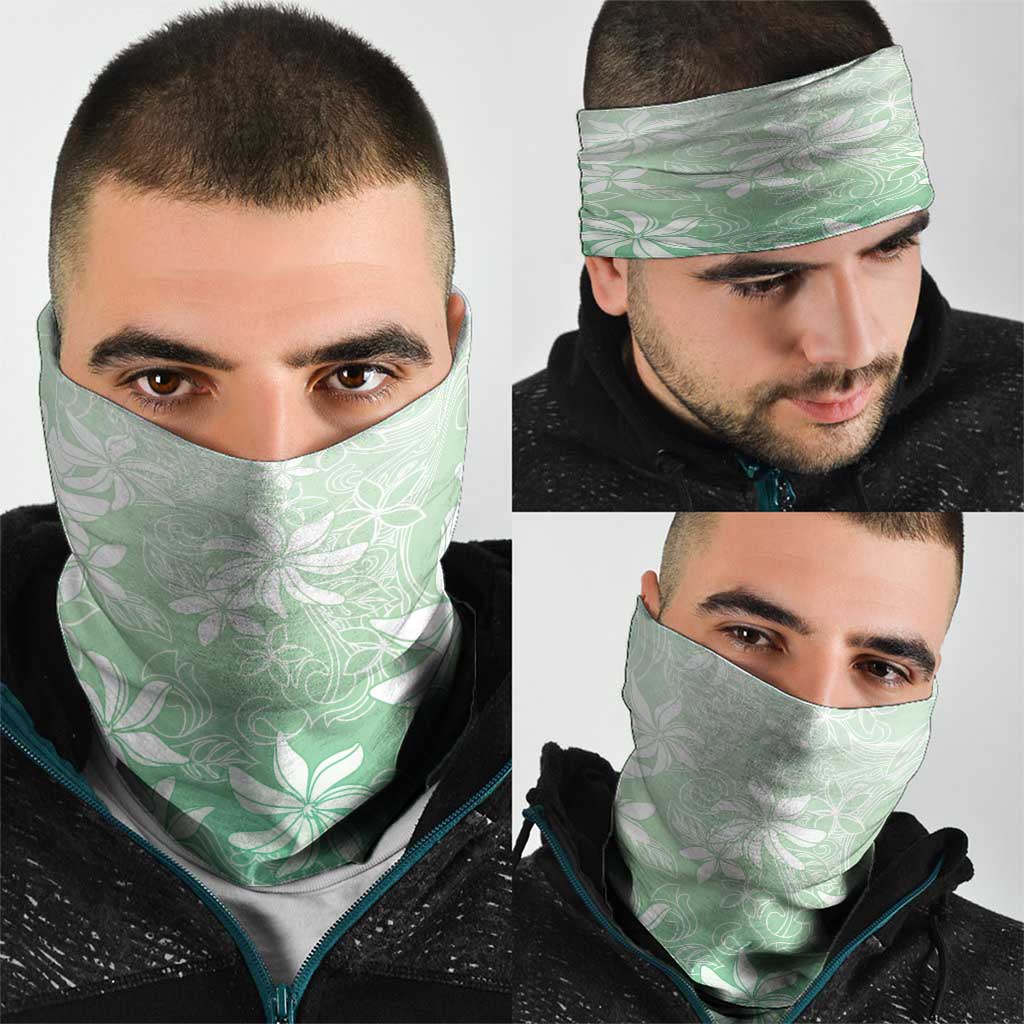 Tiare Tahiti Neck Gaiter Matcha Polynesia Motifs - Polynesian Pride