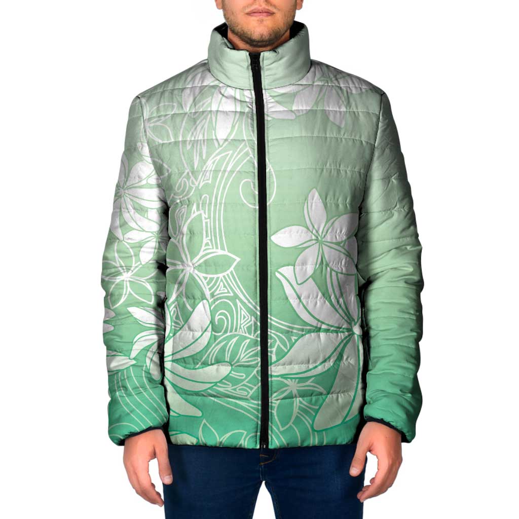 Tiare Tahiti Padded Jacket Matcha Polynesia Motifs - Polynesian Pride