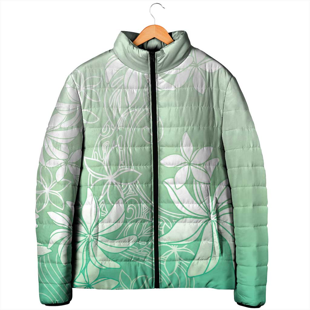 Tiare Tahiti Padded Jacket Matcha Polynesia Motifs - Polynesian Pride