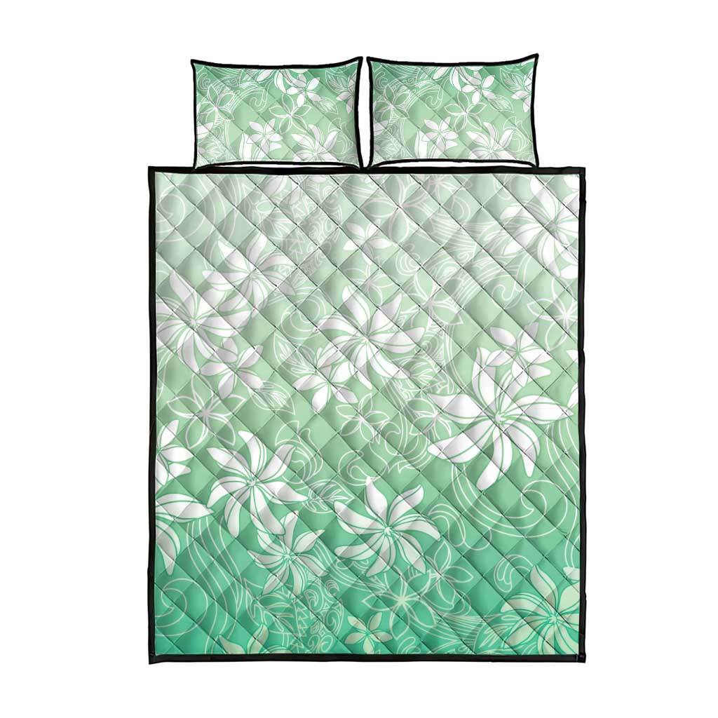 Tiare Tahiti Quilt Bed Set Matcha Polynesia Motifs LT05 - Polynesian Pride