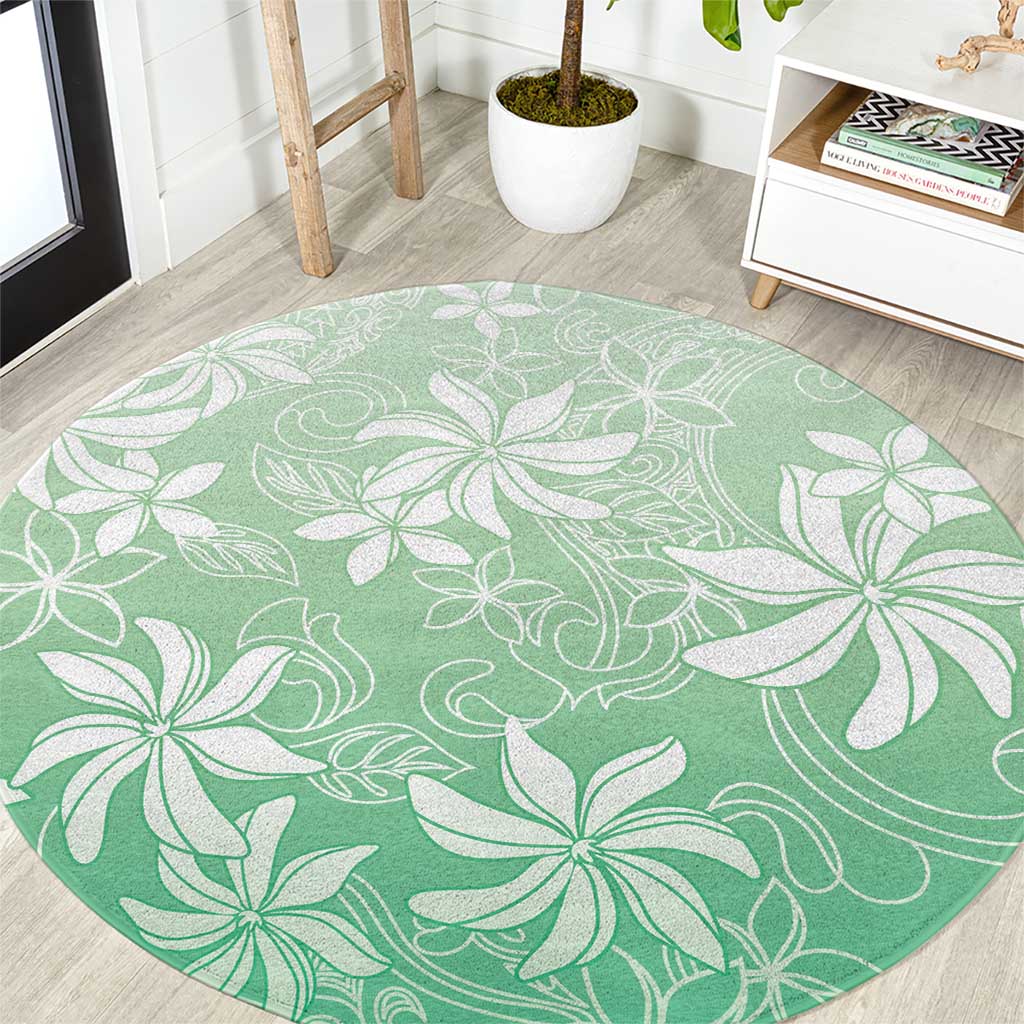 Tiare Tahiti Round Carpet Matcha Polynesia Motifs - Polynesian Pride