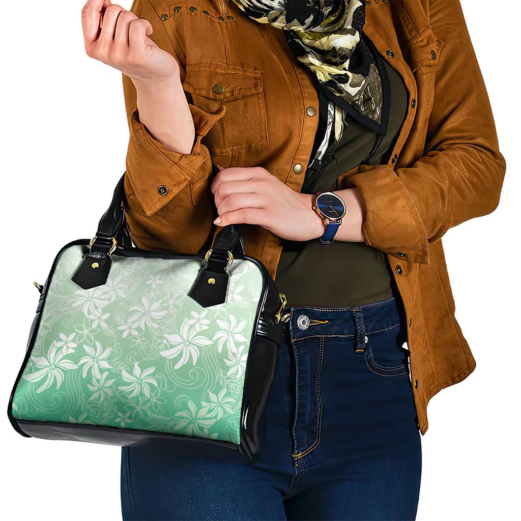 Tiare Tahiti Shoulder Handbag Matcha Polynesia Motifs - Polynesian Pride