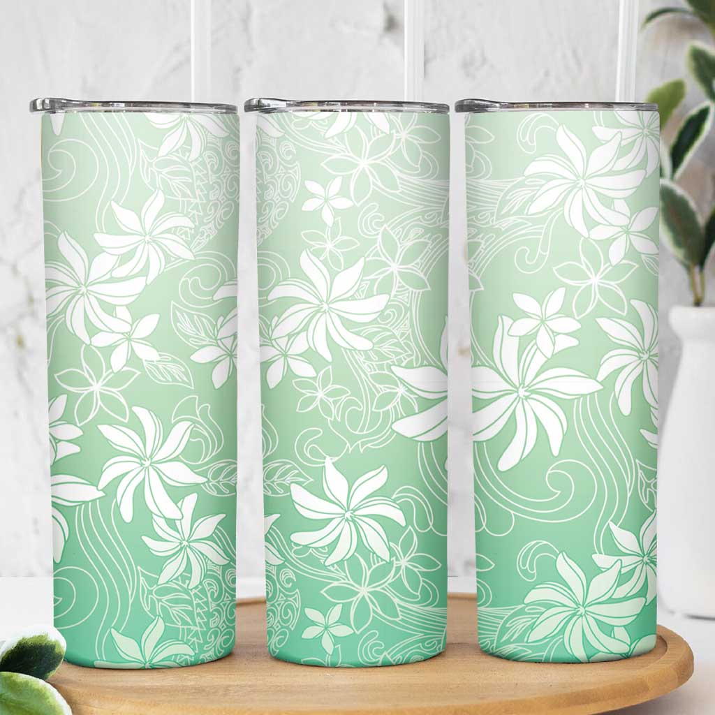 Tiare Tahiti Skinny Tumbler Matcha Polynesia Motifs - Polynesian Pride