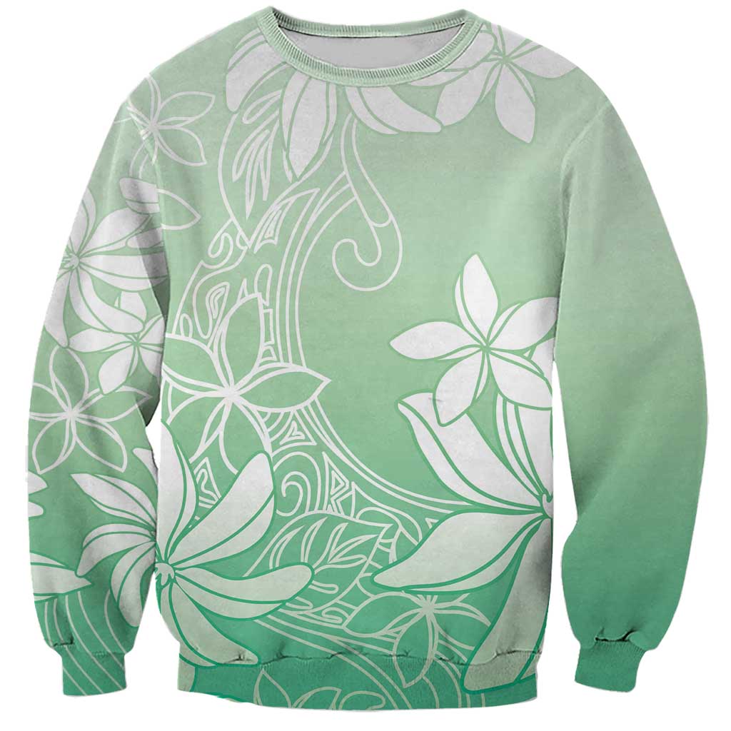 Tiare Tahiti Sweatshirt Matcha Polynesia Motifs - Polynesian Pride