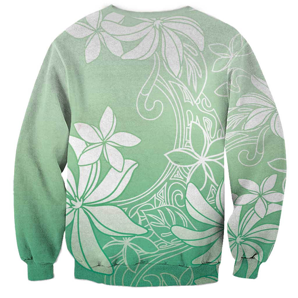 Tiare Tahiti Sweatshirt Matcha Polynesia Motifs - Polynesian Pride
