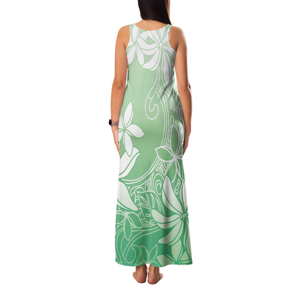 Tiare Tahiti Tank Maxi Dress Matcha Polynesia Motifs - Polynesian Pride