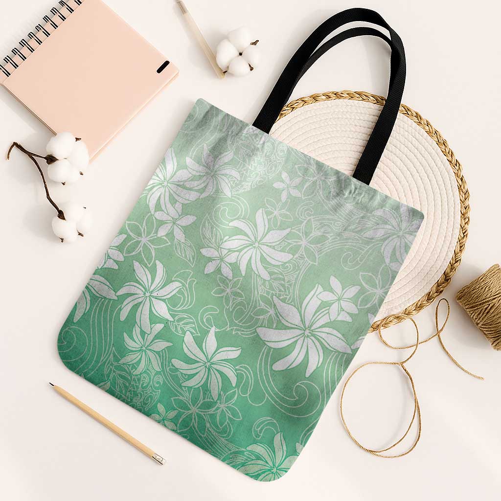 Tiare Tahiti Tote Bag Matcha Polynesia Motifs LT05 Black Strap One Size Green - Polynesian Pride