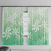 Tiare Tahiti Window Curtain Matcha Polynesia Motifs - Polynesian Pride