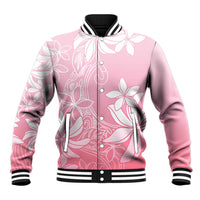 Tiare Tahiti Baseball Jacket Pink Polynesia Motifs - Polynesian Pride