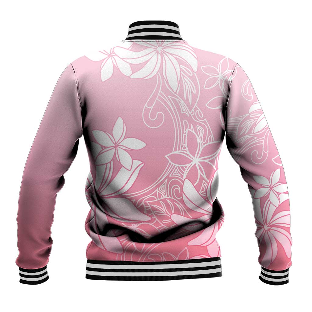 Tiare Tahiti Baseball Jacket Pink Polynesia Motifs - Polynesian Pride