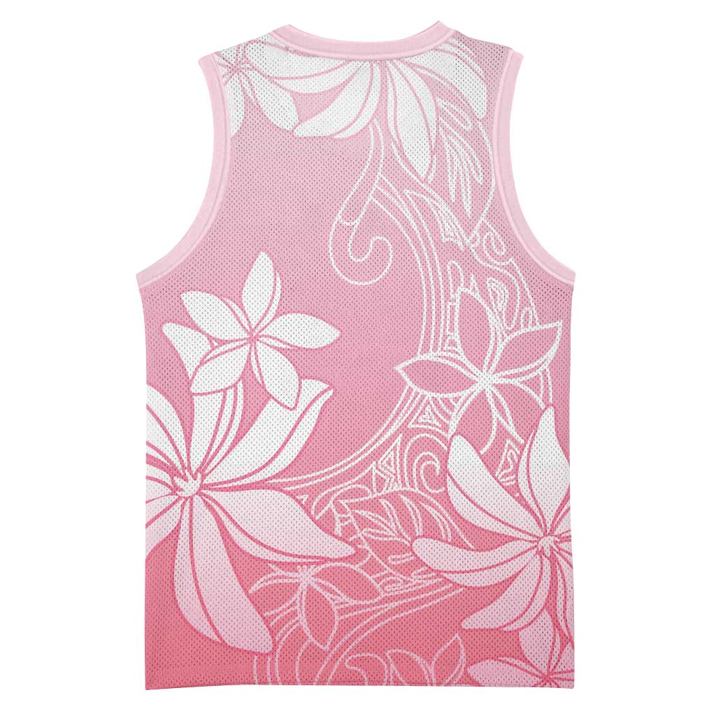 Tiare Tahiti Basketball Jersey Pink Polynesia Motifs - Polynesian Pride