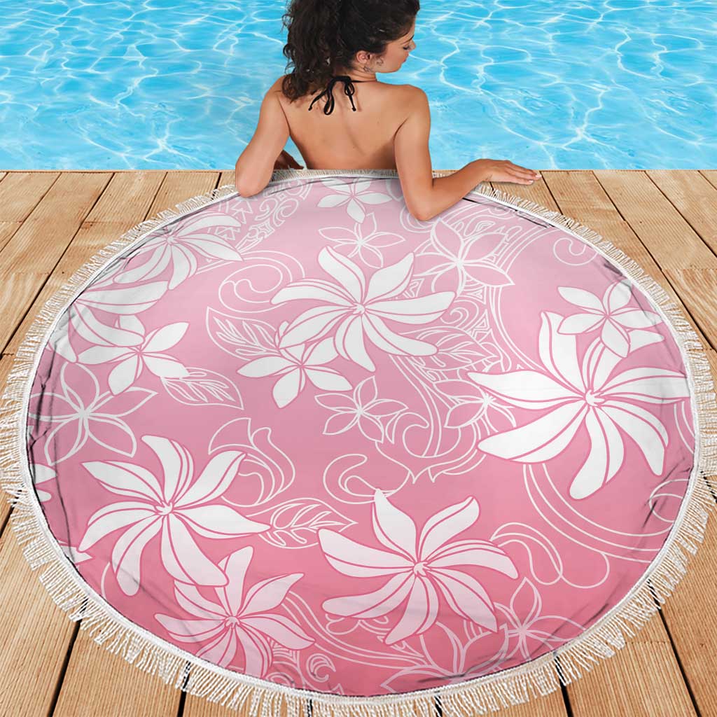 Tiare Tahiti Beach Blanket Pink Polynesia Motifs LT05 - Polynesian Pride