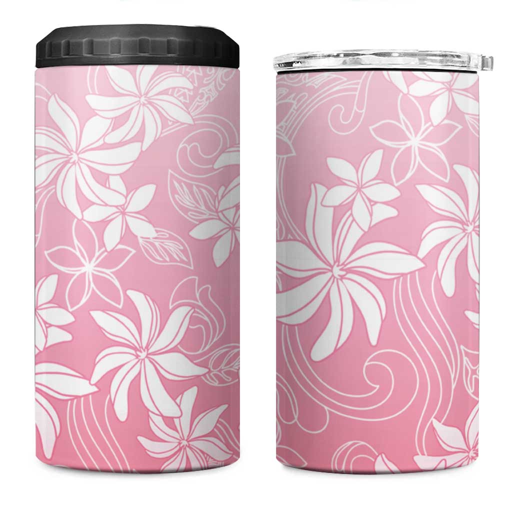 Tiare Tahiti 4 in 1 Can Cooler Tumbler Pink Polynesia Motifs LT05 One Size: 16 oz Pink - Polynesian Pride