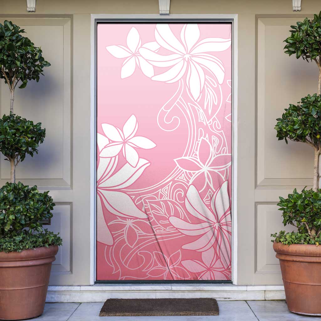 Tiare Tahiti Door Cover Pink Polynesia Motifs - Polynesian Pride
