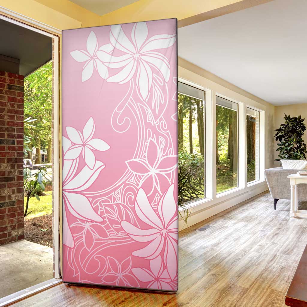 Tiare Tahiti Door Cover Pink Polynesia Motifs - Polynesian Pride
