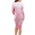 Tiare Tahiti Family Matching Long Sleeve Bodycon Dress and Hawaiian Shirt Pink Polynesia Motifs - Polynesian Pride