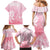 Tiare Tahiti Family Matching Mermaid Dress and Hawaiian Shirt Pink Polynesia Motifs - Polynesian Pride