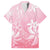 Tiare Tahiti Family Matching Off Shoulder Maxi Dress and Hawaiian Shirt Pink Polynesia Motifs - Polynesian Pride