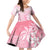 Tiare Tahiti Family Matching Off Shoulder Short Dress and Hawaiian Shirt Pink Polynesia Motifs - Polynesian Pride