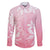 Tiare Tahiti Family Matching Short Sleeve Bodycon Dress and Hawaiian Shirt Pink Polynesia Motifs - Polynesian Pride