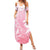 Tiare Tahiti Family Matching Summer Maxi Dress and Hawaiian Shirt Pink Polynesia Motifs - Polynesian Pride