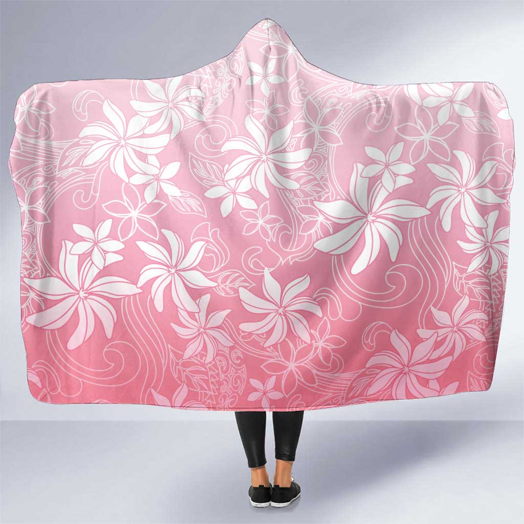 Tiare Tahiti Hooded Blanket Pink Polynesia Motifs LT05 One Size Pink - Polynesian Pride