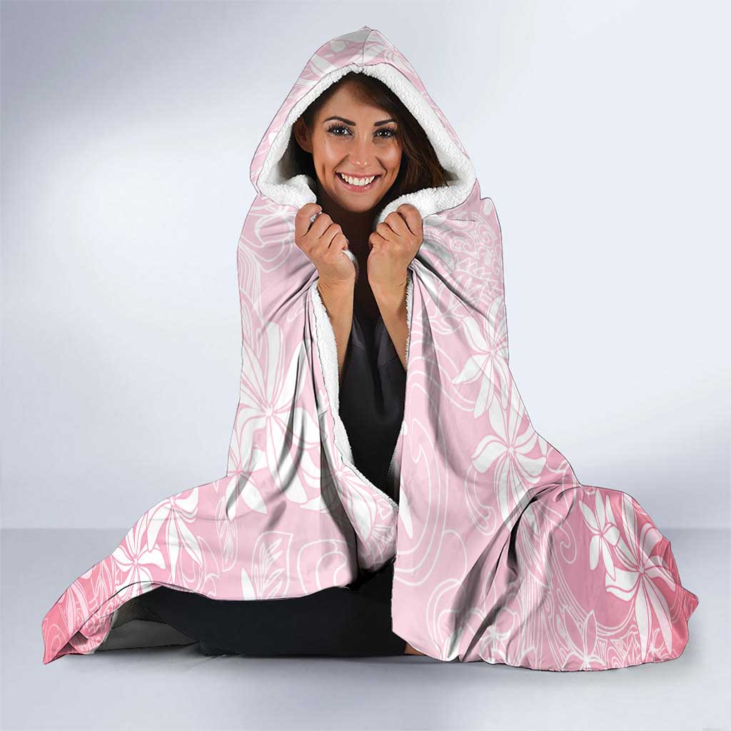 Tiare Tahiti Hooded Blanket Pink Polynesia Motifs LT05 - Polynesian Pride