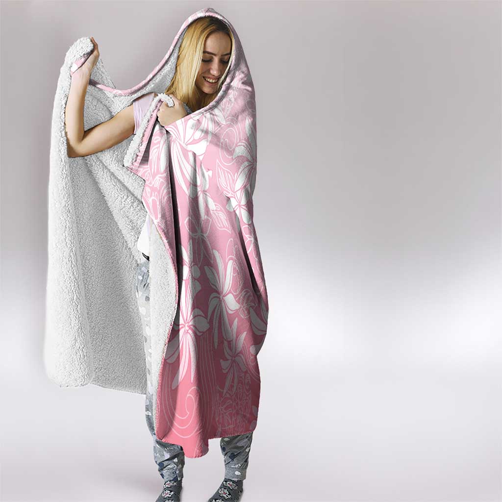 Tiare Tahiti Hooded Blanket Pink Polynesia Motifs LT05 - Polynesian Pride