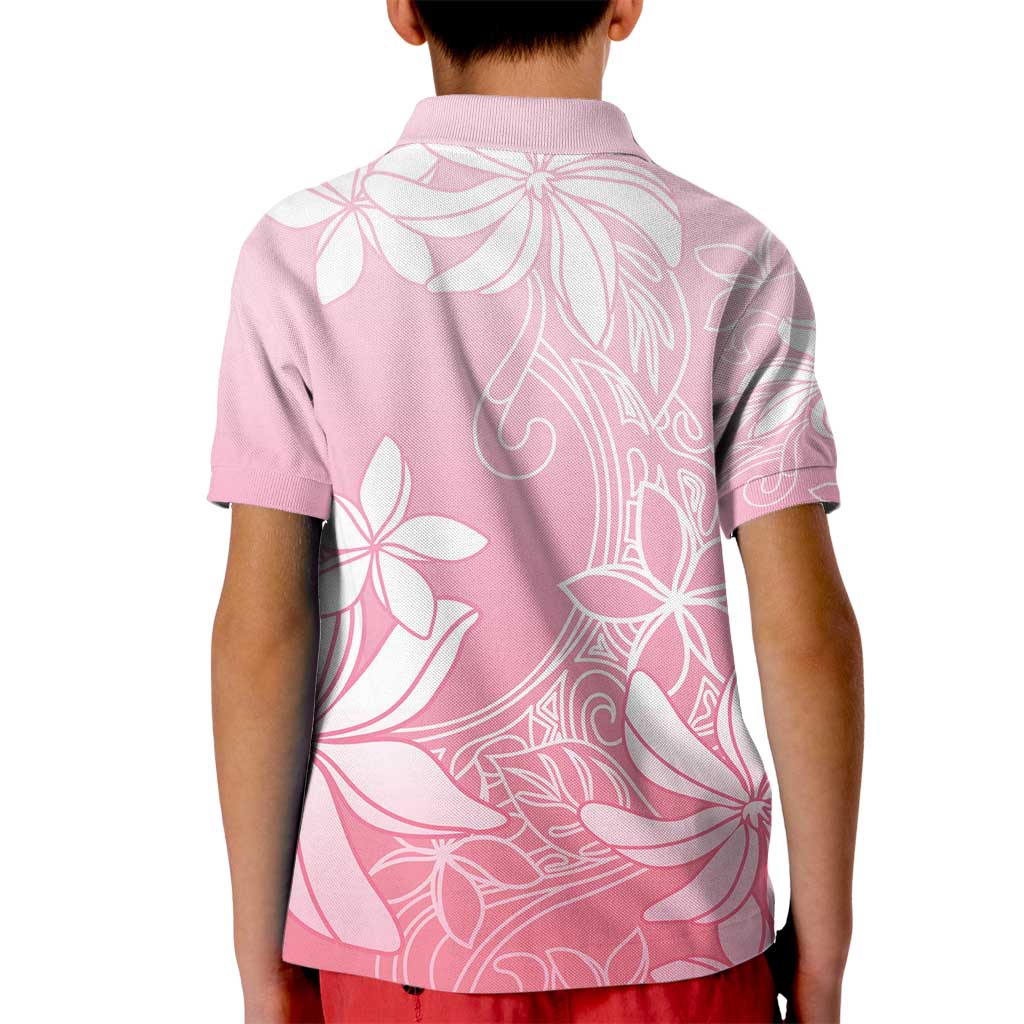 Tiare Tahiti Kid Polo Shirt Pink Polynesia Motifs - Polynesian Pride