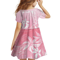Tiare Tahiti Kid Short Sleeve Dress Pink Polynesia Motifs - Polynesian Pride