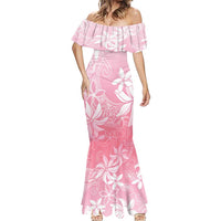 Tiare Tahiti Mermaid Dress Pink Polynesia Motifs - Polynesian Pride